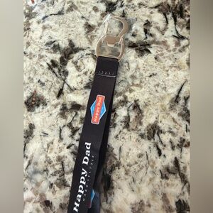 Happy Dad Black Bottle Opener Keychain